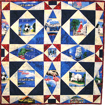 San Diego's 2005 quilt block entry to the travelling Broadway play Oklahoma